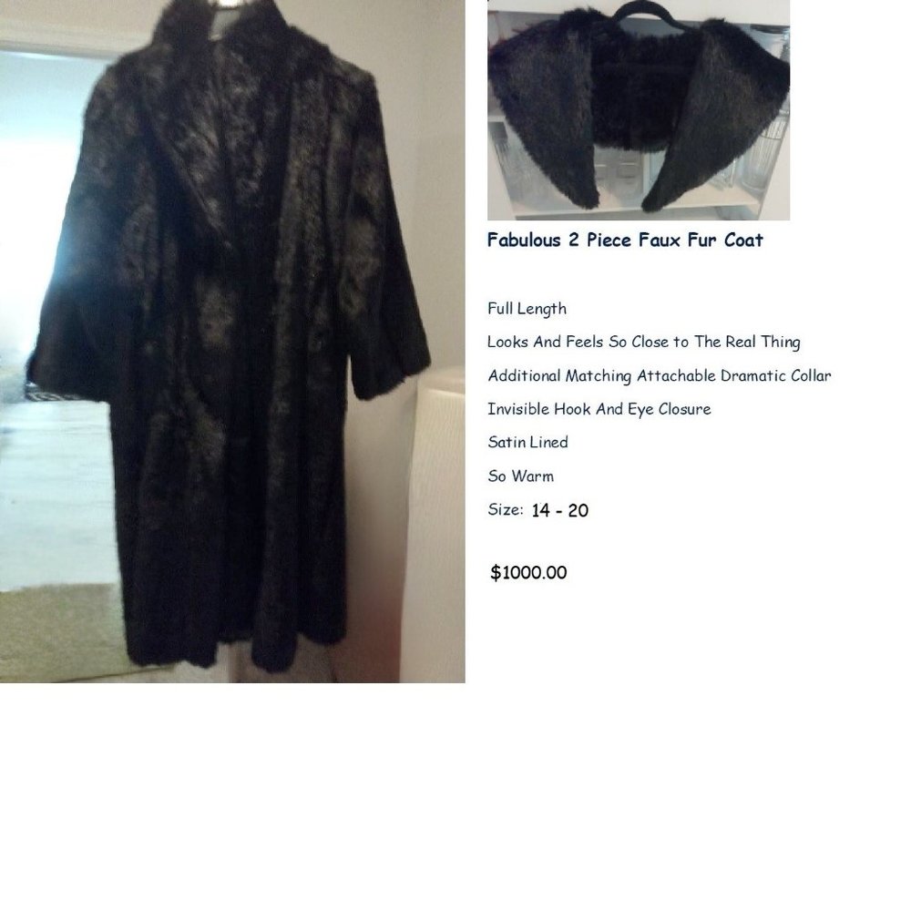 Full Length Faux Fur Coat